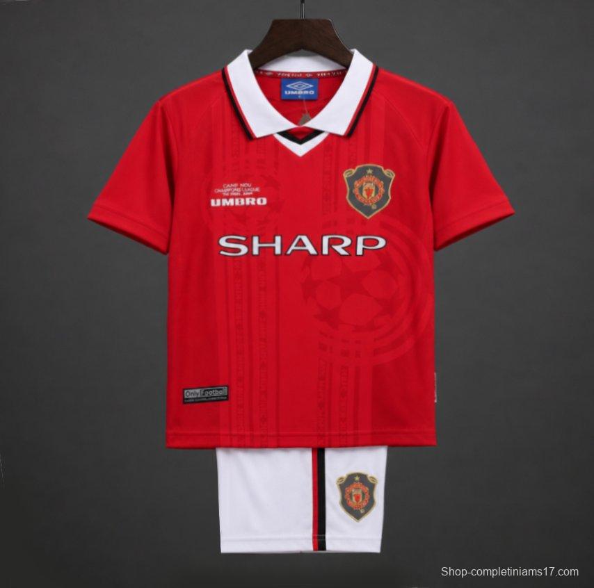 Retro Kids 99/00 Manchester United Home Jersey
