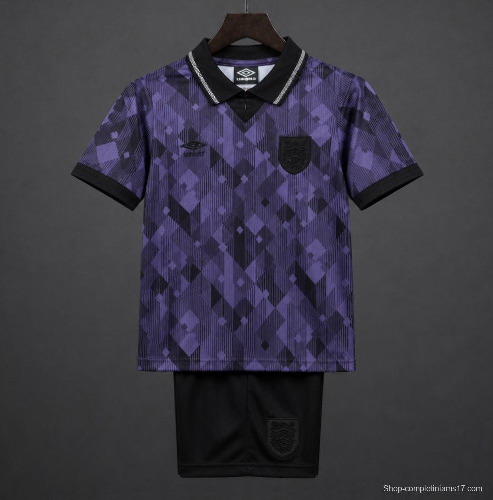 Retro Kids 1990  England Black Jersey