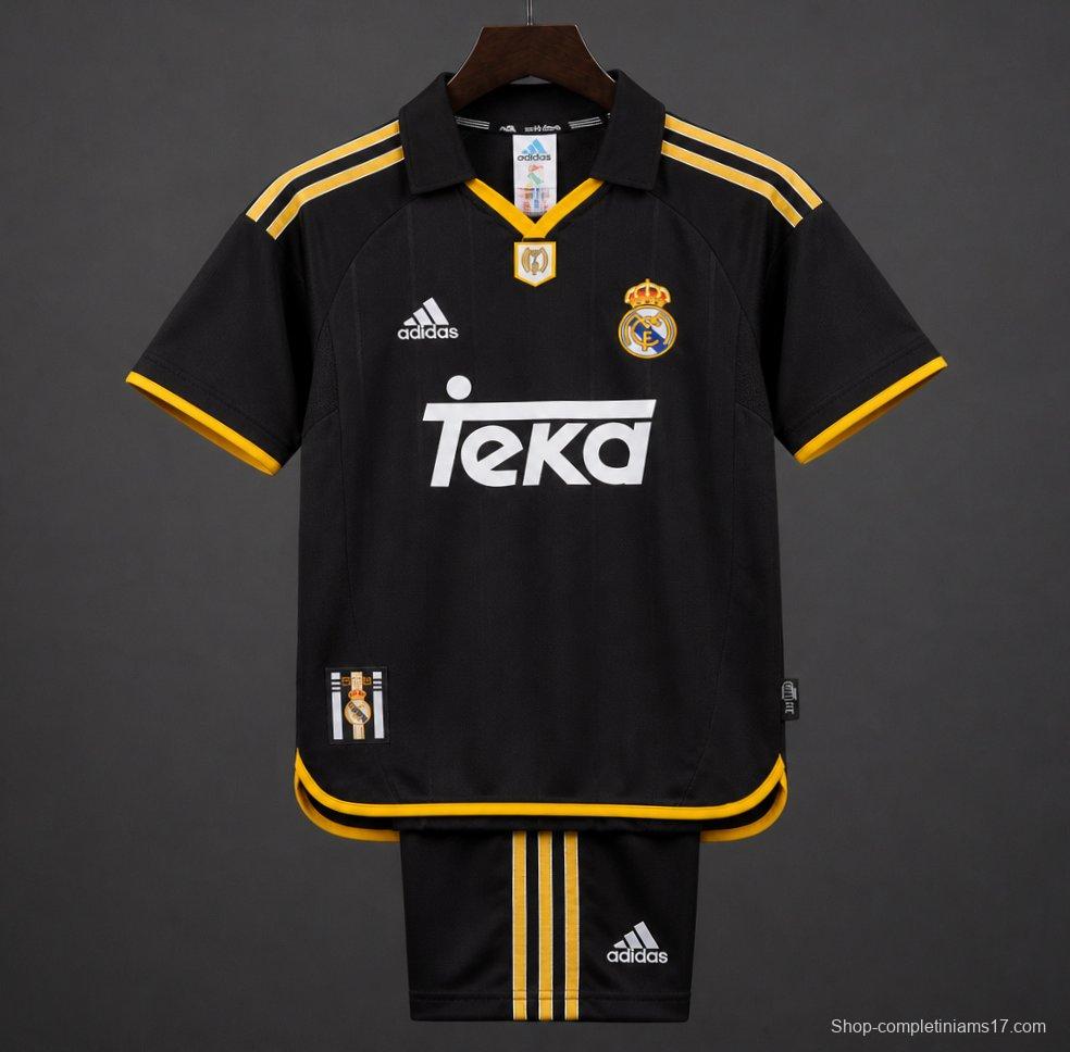 Retro Kids 99/01 Real Madrid Away Black Jersey