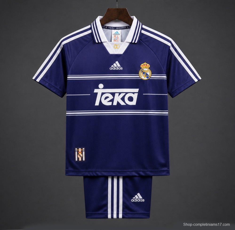 Retro Kids 98/99 Real Madrid Away Navy Jersey