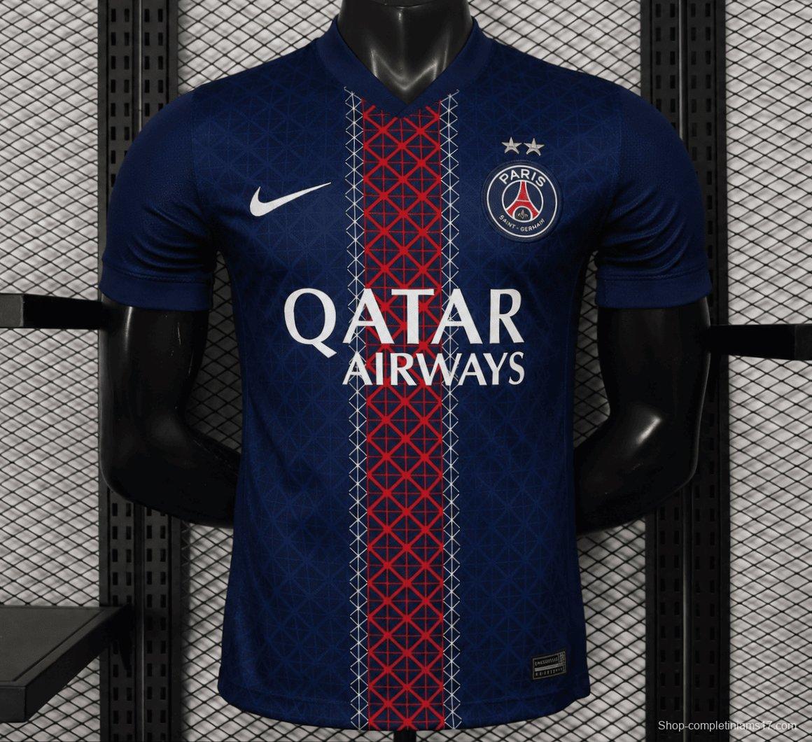 Player Version 2 Star 25/26 PSG Home Jersey With Champions of Europe 2026 Printing