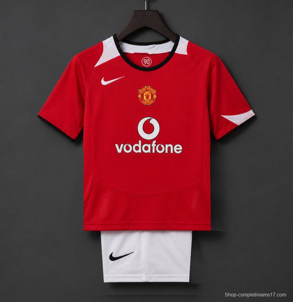 Retro Kids 05/06 Manchester United Home Jersey