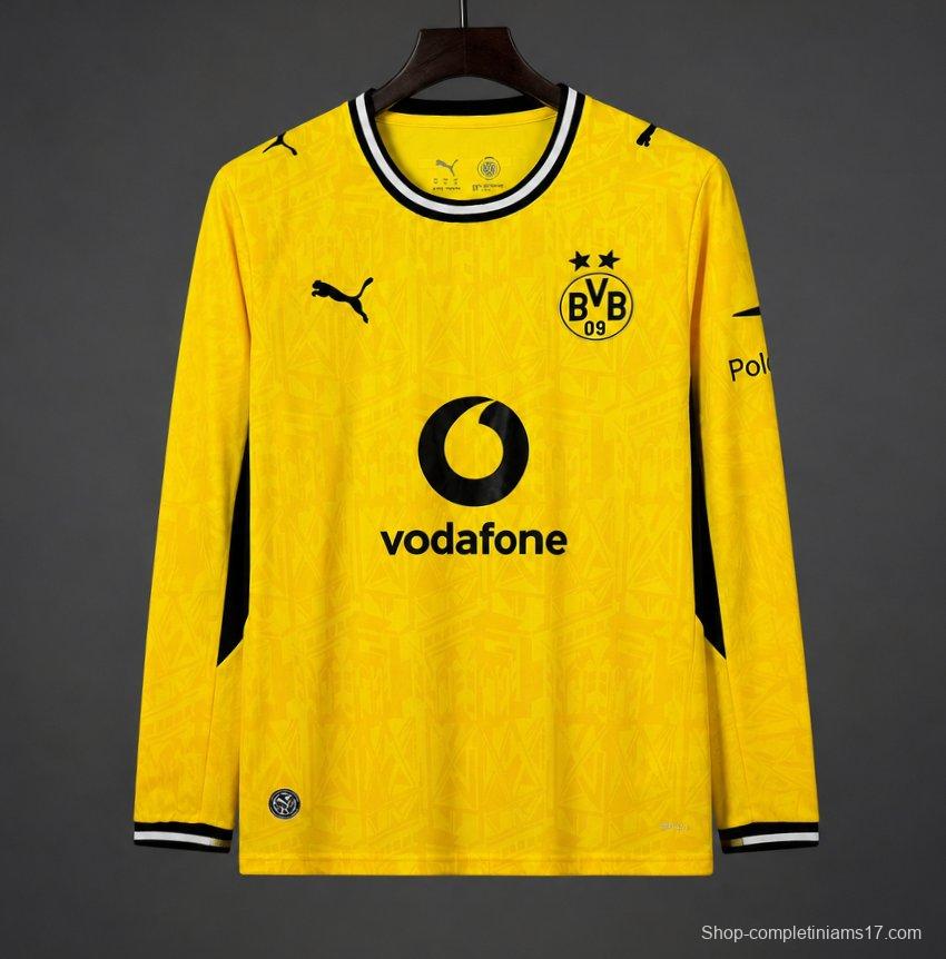 26/27 Borussia Dortmund Yellow with Black Sleeves Long Sleeve Home Jersey
