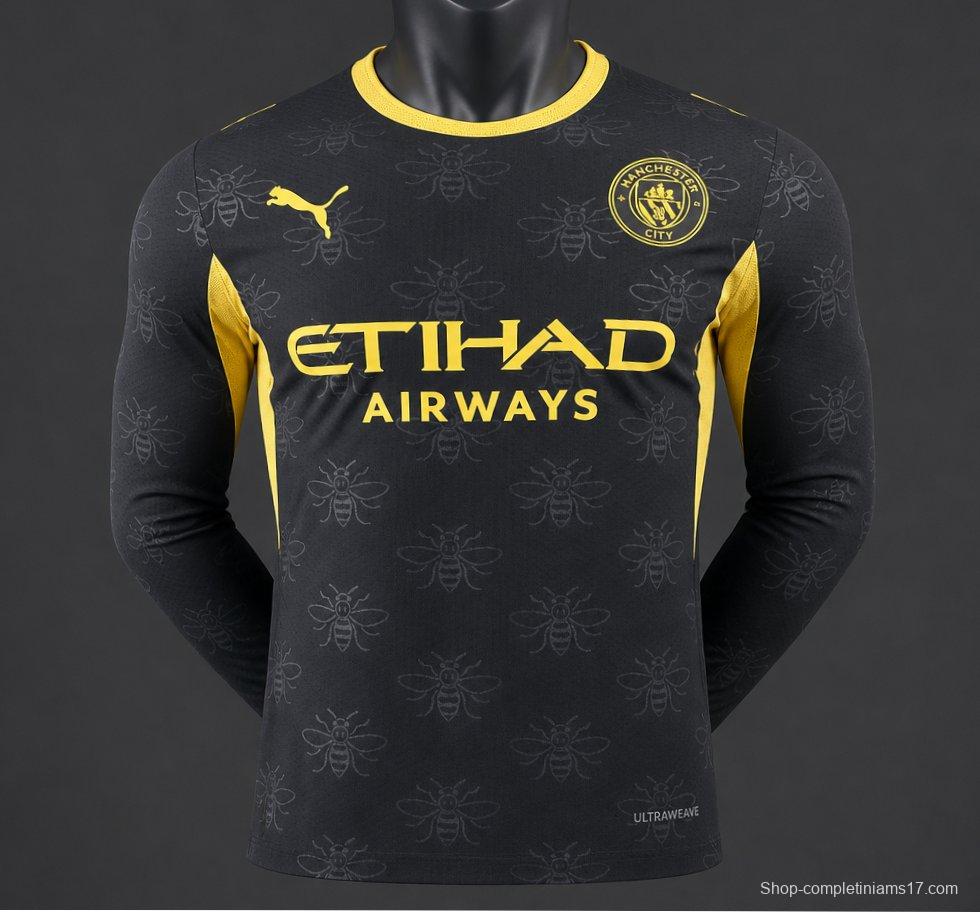 Player Version 26/27 Manchester City Away Black Long Sleeve Jersey