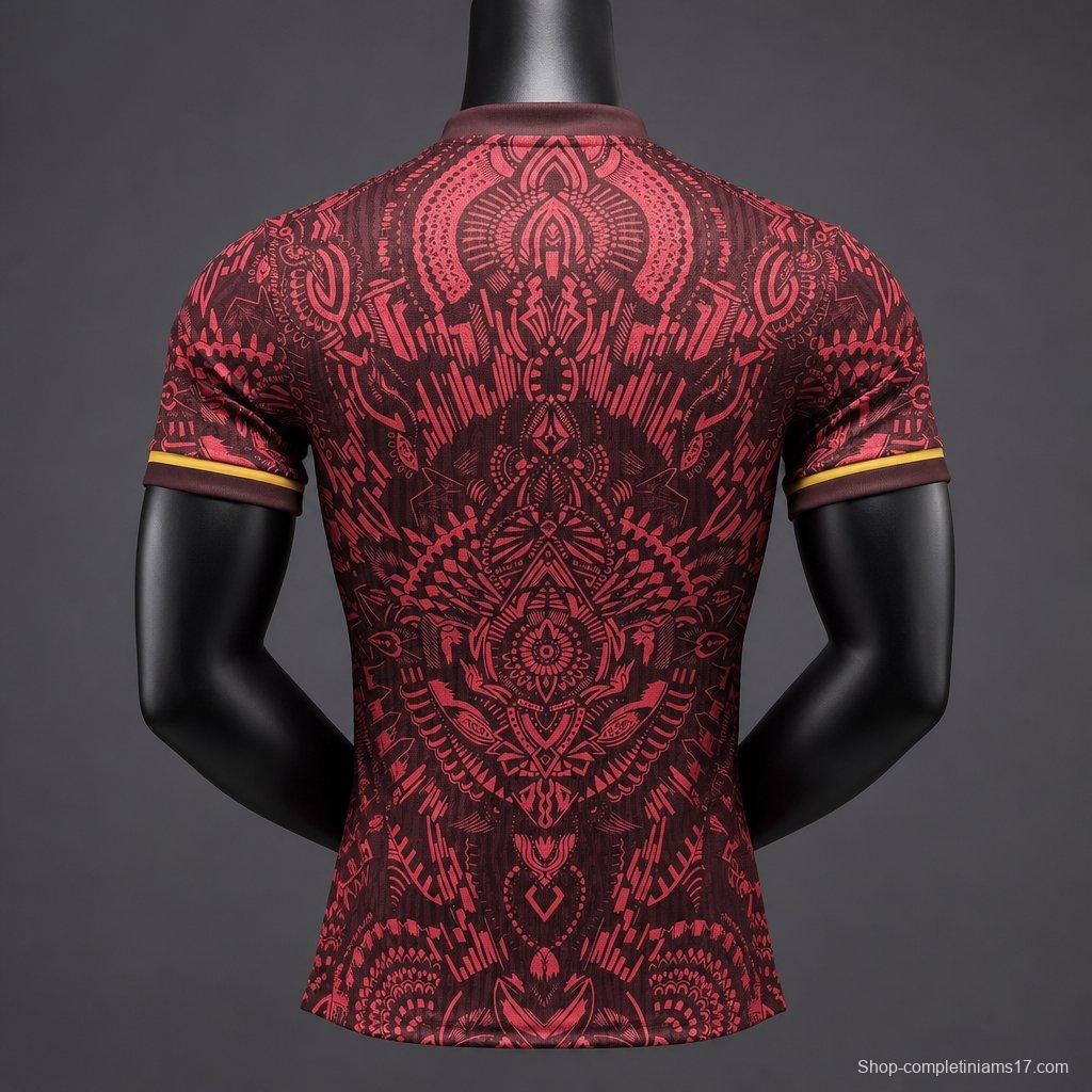 Player Version 26/27 Paris Saint-Germain Dark Red with Tribal Pattern Special Edition Jersey