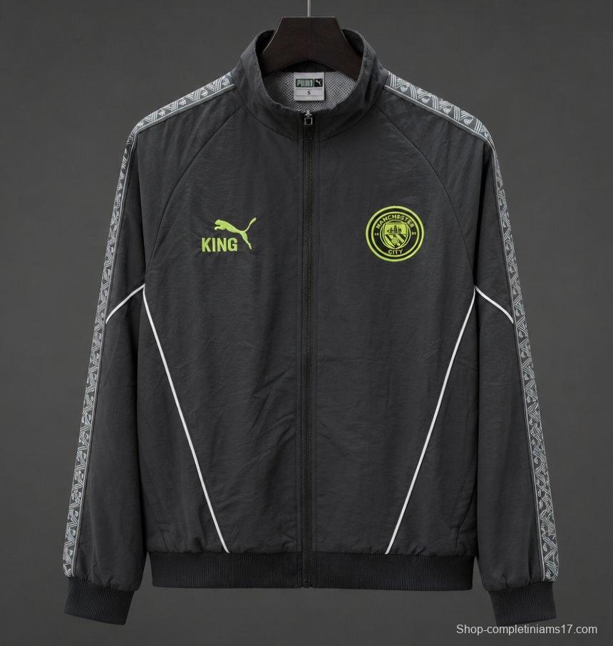 26/27 Manchester City x KING Dark Grey Windbreaker Jacket