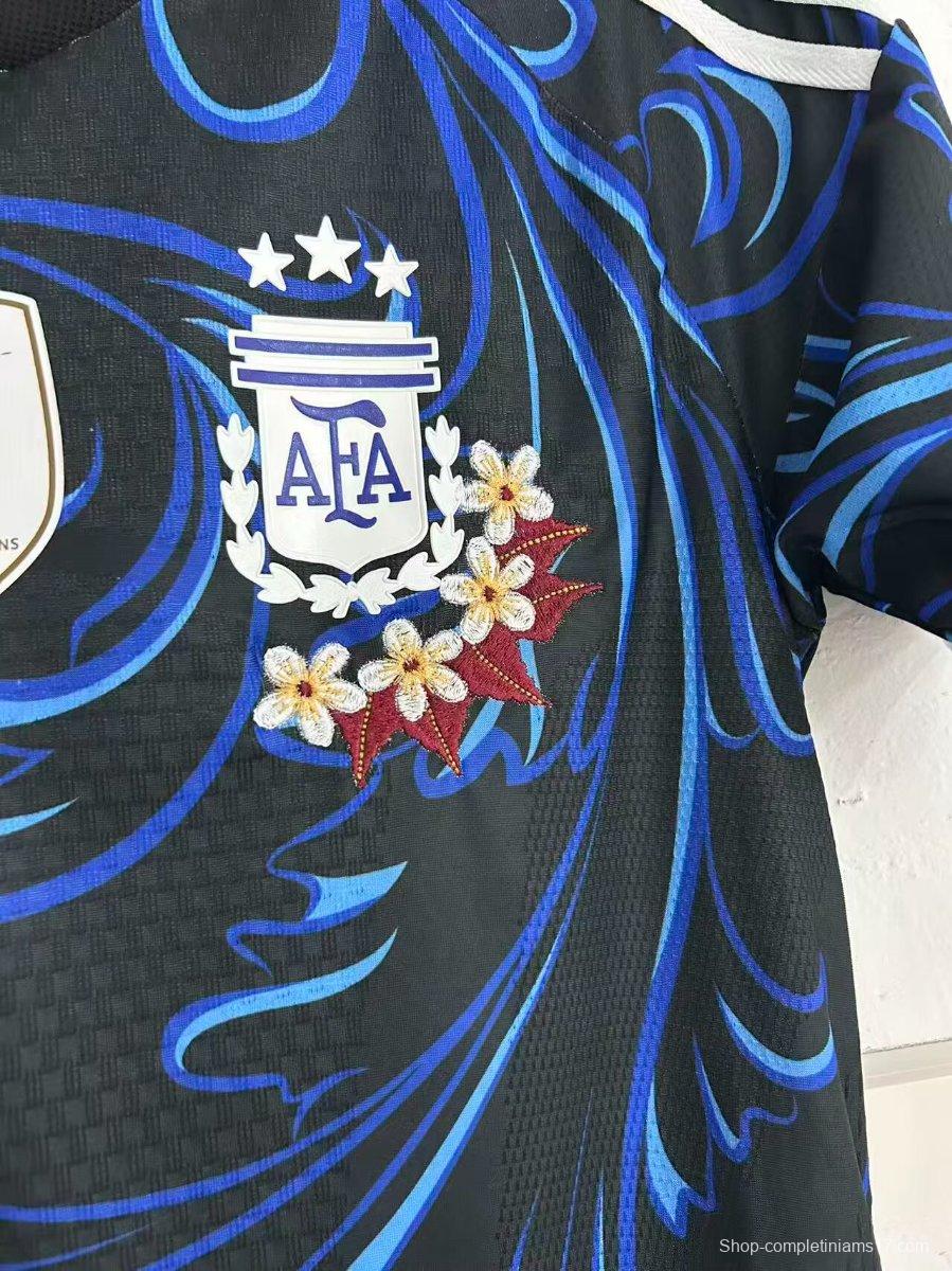 Player Version 2026 Argentina Away "Floral Edition" Off White Special Jersey