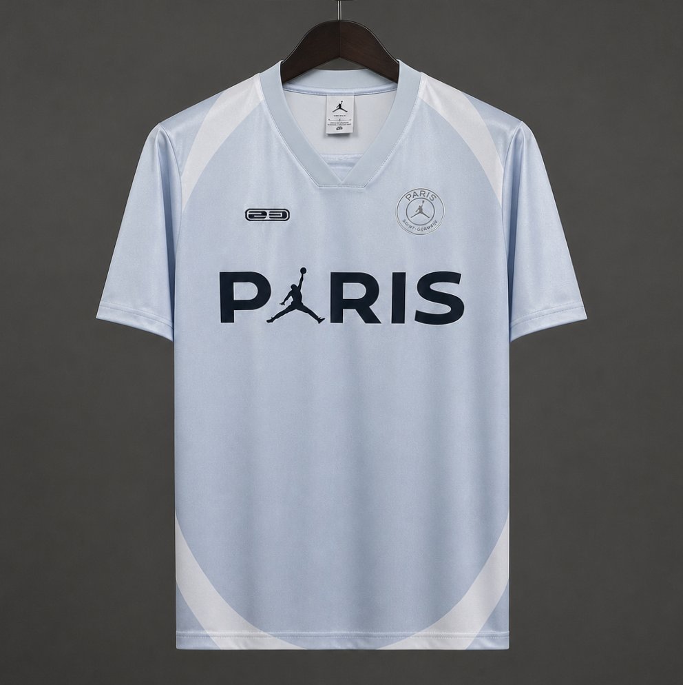 26/27 Jordan x PSG Paris Saint-Germain Fanswear Jersey - Pure Platinum / Light Blue