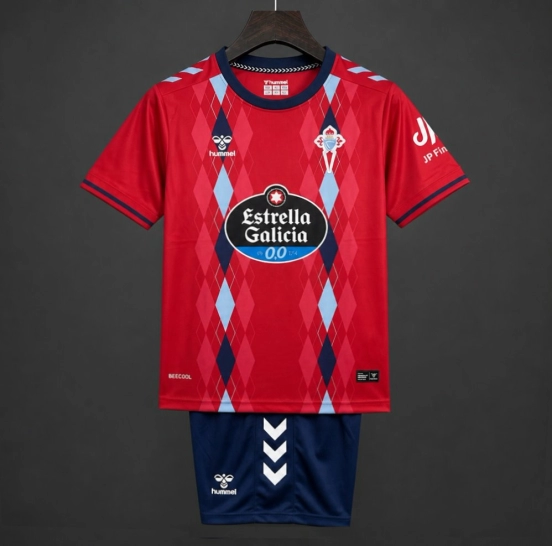 26/27 Kids Celta de Vigo Third Red Kits Jersey