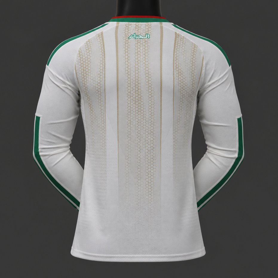 Player Version 2026 Algeria Away White Long Sleeve Jersey