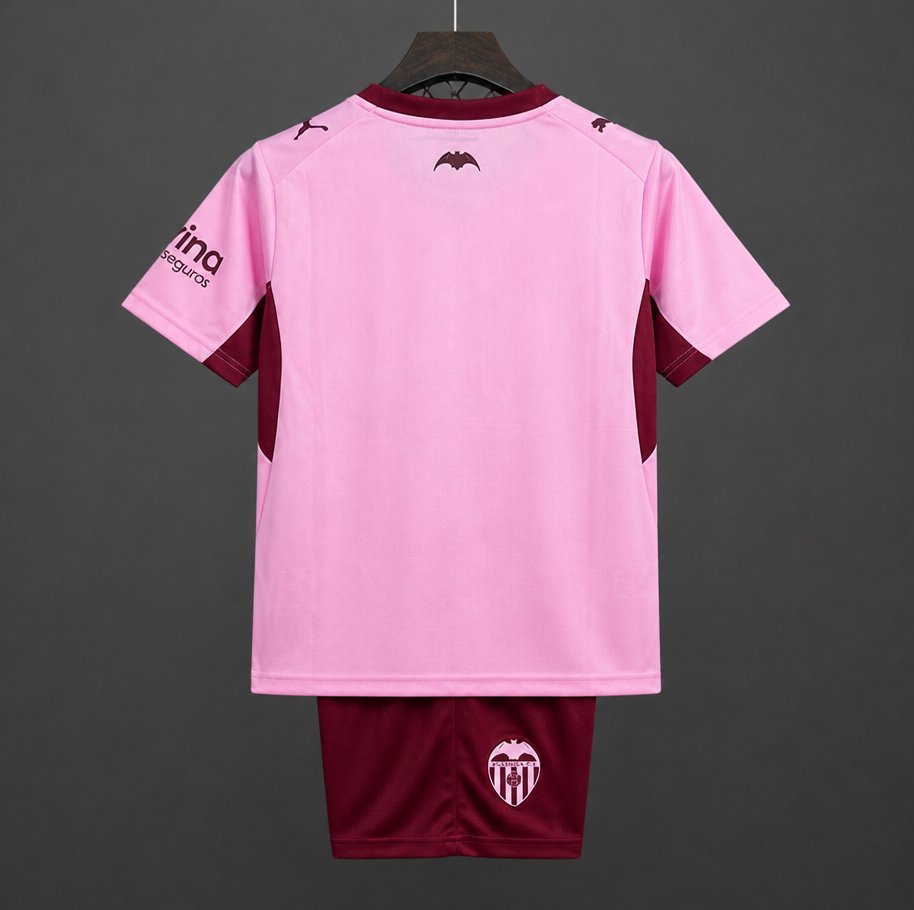 26/27 Kids Valencia CF Third  Pink Kits Jersey