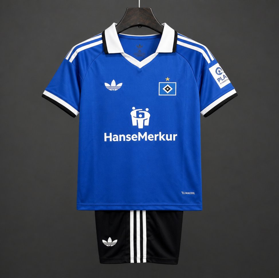 26/27 Kids Hamburger SV Away  Blue Kits Jersey