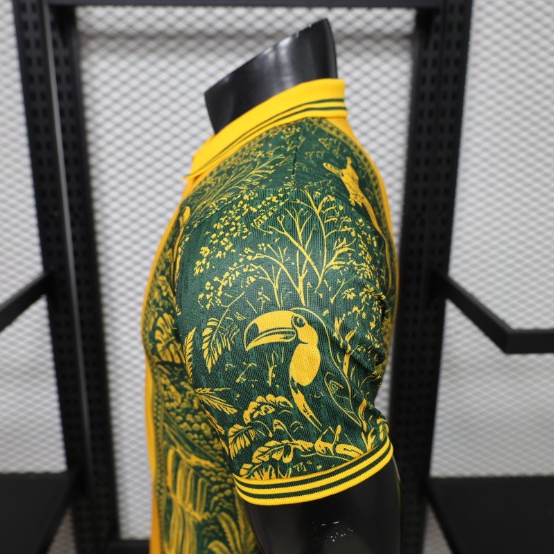 Player Version 2026 Brazil National Team Home Tropical Pattern Jersey